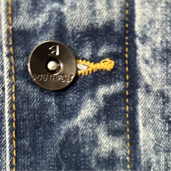 NWOT SOUTHPOLE Distressed Blue Denim Jacket - Picture 8 of 11
